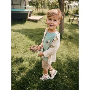 t-shirt basic badge green milieu