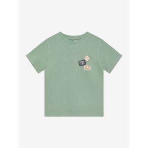t-shirt basic badge green milieu