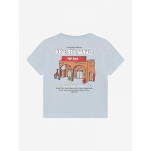 t-shirt backprint celestial blue