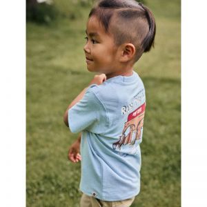 t-shirt backprint celestial blue
