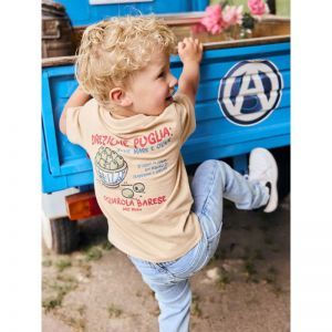 t-shirt backprint latte sand