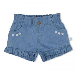 short ruches-summer denims l.blauw denim