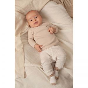 overslagshirt rib-honey bear zand