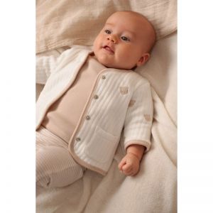 overslagshirt rib-honey bear zand