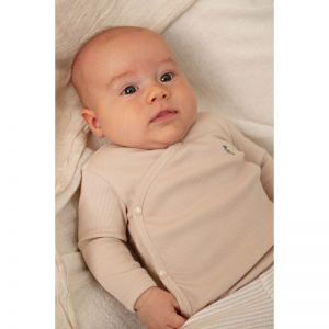 overslagshirt rib-honey bear zand