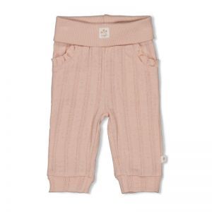 broek rib-delicate flower l.roze