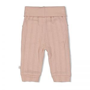 broek rib-delicate flower l.roze