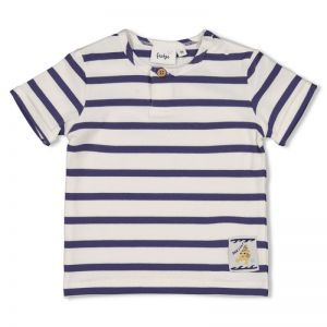 t-shirt streep-lazy days blauw