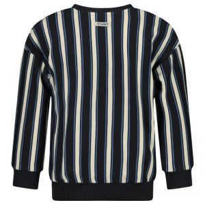 sweater streep-run the day antraciet