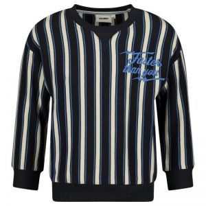 sweater streep-run the day antraciet