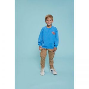 sweater oversized-run the day blauw