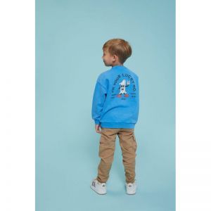 sweater oversized-run the day blauw