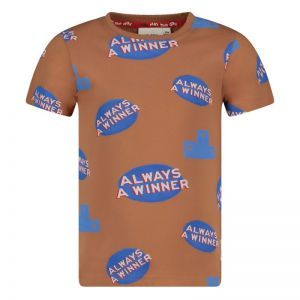 t-shirt - run the day hazelnoot