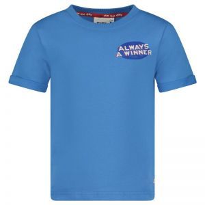 t-shirt- run the day blauw