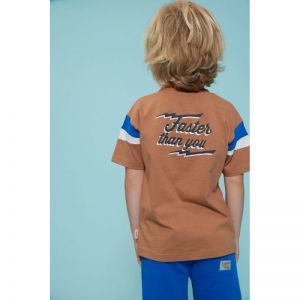 t-shirt oversized-run the day hazelnoot