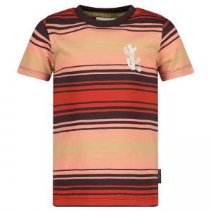 t-shirt streep - desert fiesta rood