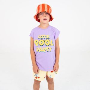 sleeveless t-shirt-pool party mauve