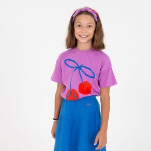 wide fit shirt-lotie cherries magenta