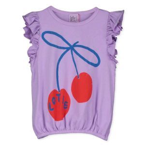 ruffle tee-lotie cherries mauve