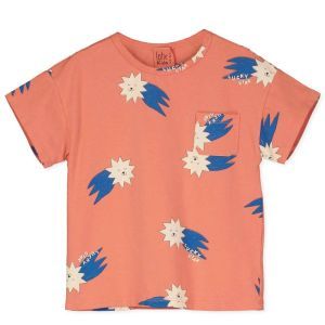 regular shirt-lucky blue stars papaya