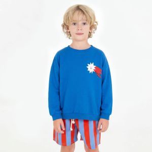 sweatshirt-small lucky star royal blue