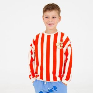 sweatshirt-lotie pool party red stripes/off