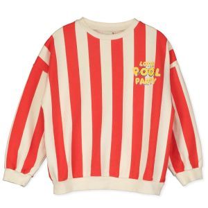 sweatshirt-lotie pool party red stripes/off