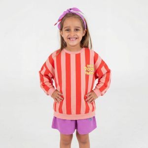 sweatshirt-lotie pool party red stripes/cla