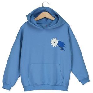 hooded sweatshirt-lucky star baja blue