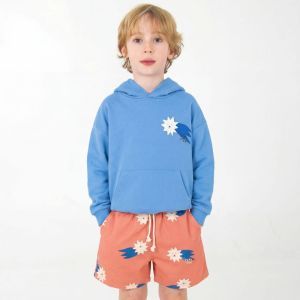 hooded sweatshirt-lucky star baja blue