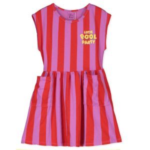 dress-lotie pool party red stripes/mag