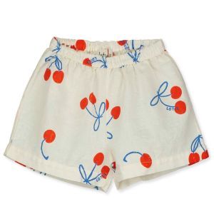 woven muslin bermuda-cherries off white