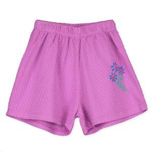jackard shorts-flowers magenta