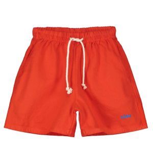 twill bermuda pockets-lotie coral red