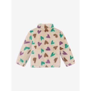 teddy jacket hearts sandshell 
