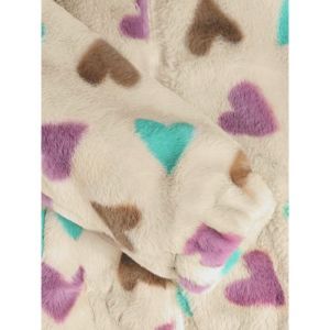teddy jacket hearts sandshell 