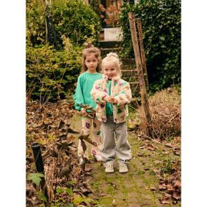 teddy jacket hearts sandshell 