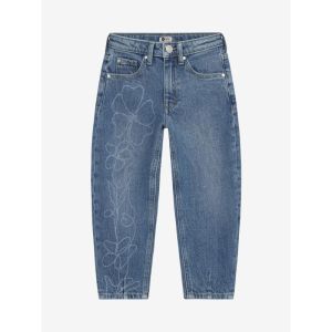 denim barrel fit print used grey denim