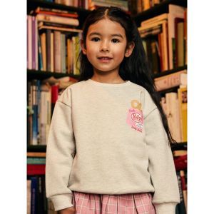 sweater backprint light grey mela