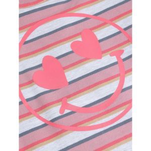 t-shirt longsleeve striped lilas