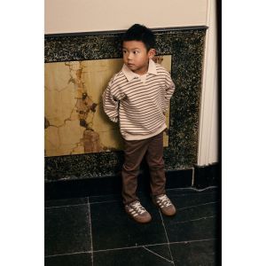straight fit washed almond brown