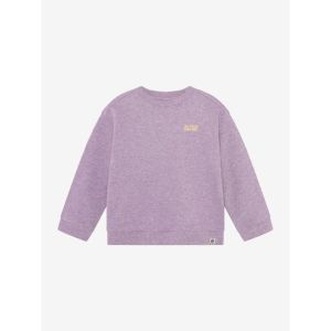 oversized sweater backprint purple melange