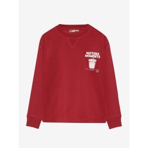 t-shirt longsleeve chest print rythmic red
