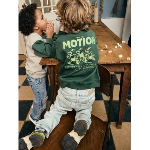 oversized sweater backprint jungle green