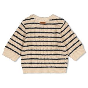 gebreid streep - winter denims taupe
