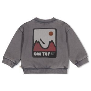 met backprint-mountain top grijs