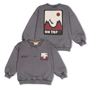 met backprint oversized-mounta grijs