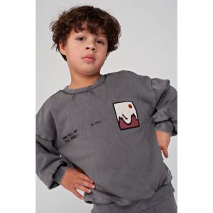 met backprint oversized-mounta grijs