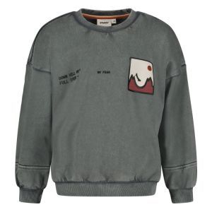 met backprint oversized-mounta grijs