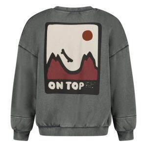 met backprint oversized-mounta grijs